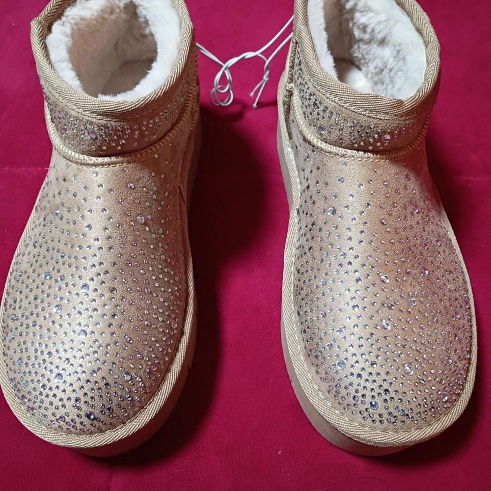 Rock-candy Women's Gold and Tan Boots size 8